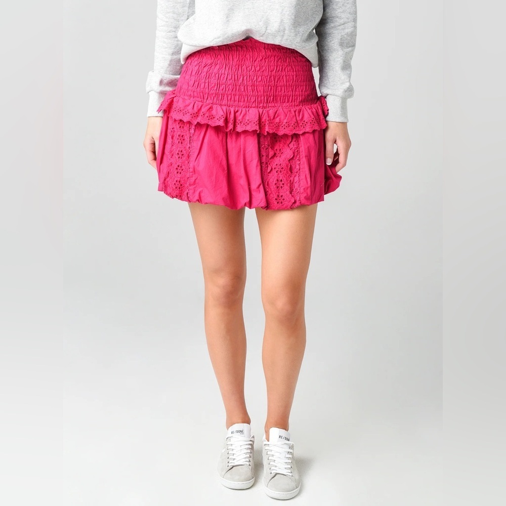 LoveShackFancy Pink Mini Petal Skirt
